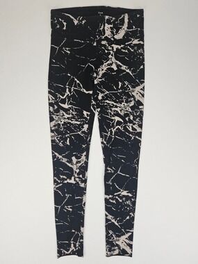 TNA Marble Print Leggings XS Black White High Rise